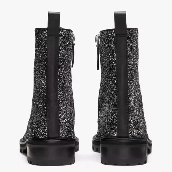 Kate Spade Women’s Jemma black silver glitter boots size 10 like new make offer - Picture 4 of 10